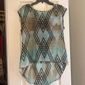 See though pattern blouse